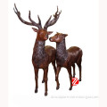 garden lover bronze animal deer statues